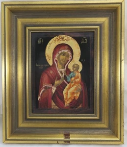 Große Porzellan Ikone Motiv 8 Maria Iwerskaja Heinrich 39 x 33,5 cm - 2837/3000 - Bild 1 von 12