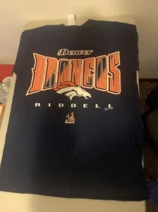 Vintage Tee Denver Broncos T-Shirt 1997 Riddell Made In USA Blau Größe L - Bild 1 von 6