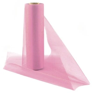25m X 29cm Organza Fabric Wedding Chair Sash Bows Table Runner Pink G8/25 - Picture 1 of 1