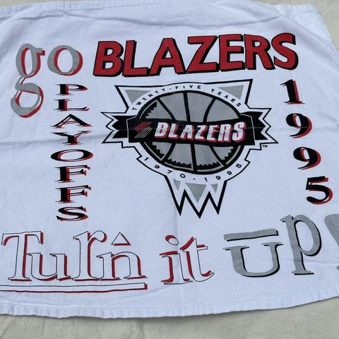 Vintage 1995 NBA Portland Trailblazers Playoffs 25th Anniversary Sweat Towel #1 Cover
