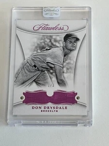2018 Don Drysdale Panini Flawless Dual Diamond #12  #ed 1/3 - Picture 1 of 9