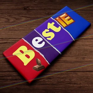 BESTIE Schokoriegel Verpackung Neuheit Witz Geschenk Freund Wichtel Geburtstag UK - Bild 1 von 4