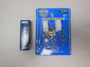 151-95 Carb Repair Kit for QM139 carburetor and NGK CR7HIX spark plug - Picture 1 of 4