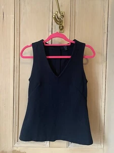 j crew black v neck sleeveless blouse size small - Picture 1 of 6