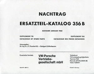 Porsche 356 B Exploded View Parts Diagram Reprint - Picture 1 of 6