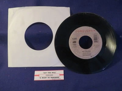 FOREIGNER A Night To Remember/Say You Will 45 Record ATLANTIC RECORDS - Image 1 of 2