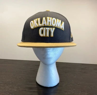 Oklahoma City Thunder Hat Cap Mens One Size Gray New Era 9Fifty Strapback NBA - Image 1 of 4