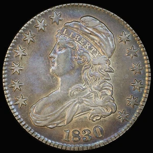 1830 Capped Bust Half Dollar 90% Silver Philadelphia 50 Cent XF+/AU Nice Strike - Picture 1 of 2