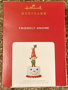 NEW! Cute Friendly Gnome Christmas Ornament 2021 Hallmark Keepsake 2.75" NIB - Picture 1 of 8