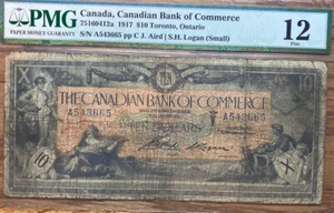 PMG 1917 Canadian Bank Of Commerce $10 Toronto, Ontario Fine 10 - Picture 1 of 2