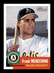 2002 Topps Heritage Frank Menechino #216 Oakland Athletics