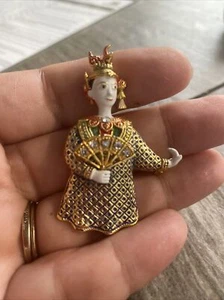 Vintage Tradition Dress Thai Lady Danser Brooch  - Picture 1 of 6
