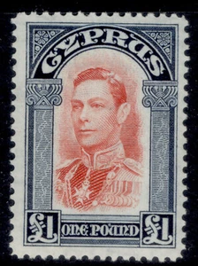 CYPRUS GVI SG163, £1 scarlet & indigo, LH MINT. Cat £70. - Picture 1 of 1