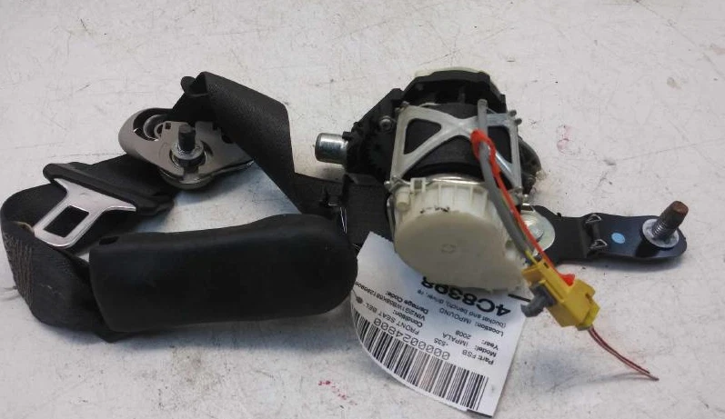 Chevrolet Impala 2006-2008 lado izquierdo conductor cinturón de seguridad delantero retractor negro Foto 1 de 1