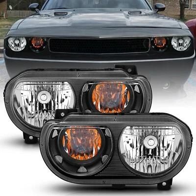 Anzo USA 121526 Crystal Headlight Set Fits 08-14 Challenger Foto 1 de 4