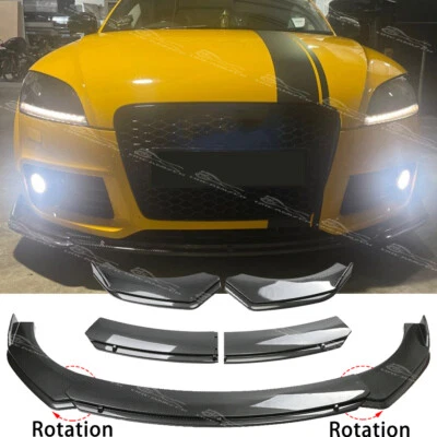 For Audi TTS TTRS 2011-2023 Carbon Fiber Front Bumper Splitter Spoiler Lip Kit - Image 1 of 4