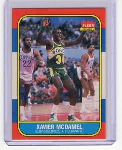 XAVIEER MCDANIEL 1986 FLEER NBA BASKETBALL CARD #72 SUPERSONICS NICE! - Imagen 1 de 2