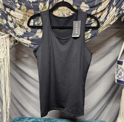 Nuevo con etiquetas Tesla Unisex Negro Atlético Corredor Espalda Tanque Talla Mediana Foto 1 de 4