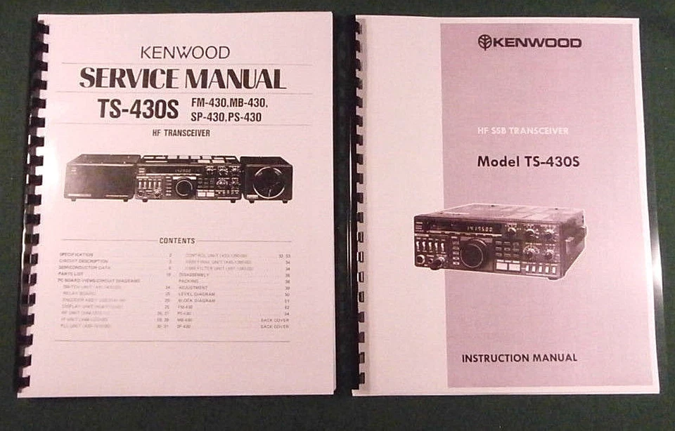 Kenwood TS-430S Instruction & Service Manuals: 11" X 17" Foldout Diagrams!  - Image 1 of 4