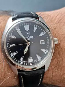 NIVADA 1926 Herren Quarzuhr schwarzes Zifferblatt RONDA Muvement 1 JWLS Swiss Vintage EX - Bild 1 von 17