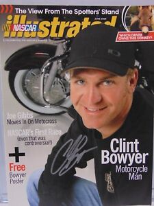 RARE 2009 CLINT BOWYER SIGNED AUTOGRAPHED NASCAR ILLUSTRATED MAGAZINE WITH COA