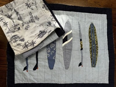 2 almohadas acolchadas Island Surfer Euro 20"X26" sham patchwork Foto 1 de 4