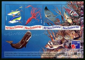New Zealand: 1999 Marine Life Souvenir Sheet (1546b) MNH - Picture 1 of 1