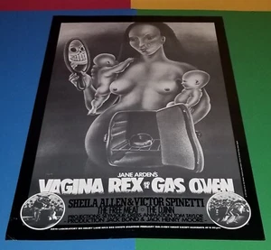 VTG ORIGINAL 1970 JANE ARDEN'S VAGINA REX AND THE GAS OVEN LONDON PLAY POSTER !! - Picture 1 of 22