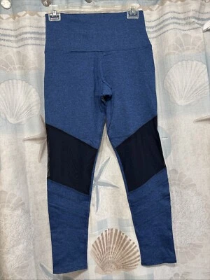 NUEVO CON ETIQUETAS Onzie Azul Luz de Luna Moto Capri Leggings Paneles Brillo Tonal Talla M/L Foto 1 de 4