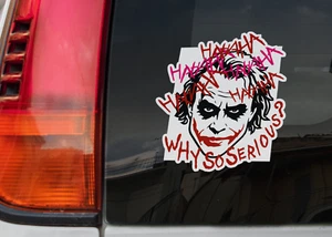 Joker Decal Sticker Batman Dark Night Why So Serious Hahaha Ha Car Wall Window - Picture 1 of 3