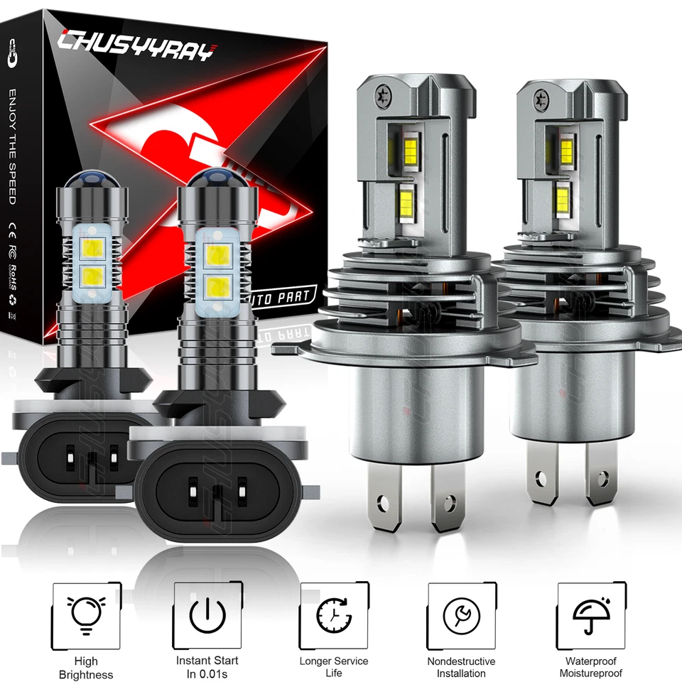 4x Combo Coche Bombillas Lámparas Kit 9003/H4 + 881 Para Dodge Attitude 2011-2015 Foto 1 de 4