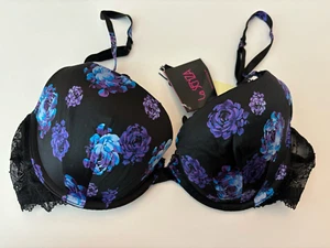 Bnwt La Senza Sujetador de encaje de seda push up 32DD 34B 34D 36A 38B 38DD - Imagen 1 de 5