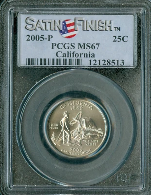 2005 P CALIFORNIA  QUARTER PCGS MS67 SF . - Image 1 of 2
