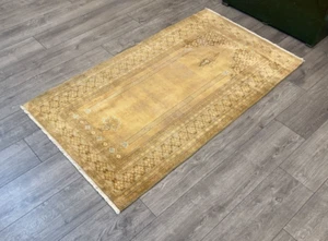 Bedroom Rug, Oriental Rug, Oushak Rug, Antique Persian Rug, 2.9 x 5.1 ft - Picture 1 of 9