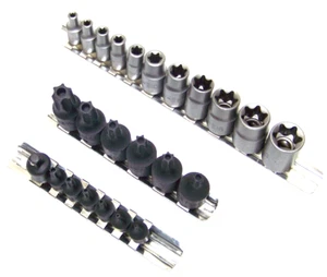 26 pc Air Impact Tamper Proof Star Bit Torx Star Bit Female E Socket Male Female - Picture 1 of 2