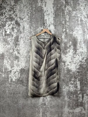 Vestido Helmut Lang 6 Feminino Multicolorido Transparente Sem Mangas Abstrato Seda Modal Elástico - Imagem 1 de 4