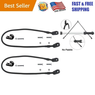 Kayak Paddle Holder Kit (2pcs) - Weatherproof Bungee & Stainless Steel Fasteners