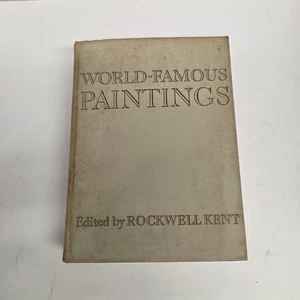 1939 Hardcover World Famous Paintings, Rockwell Kent, Many Color Plates - Foto 1 di 12