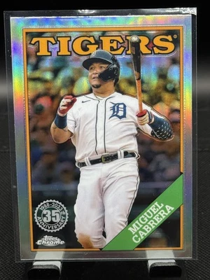 2023 Topps Chrome #88BC-4 Miguel Cabrera 1988 Topps Baseball 35th Anniversary - Image 1 of 2