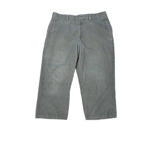 LL Bean Corduroy Women’s Capri Pants Waist 35” Inseam 21.5” High Rise Beige - Picture 1 of 13