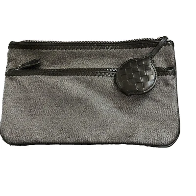 Bottega Veneta “Parfum” Black and Gray Pouch Makeup Bag - Image 1 of 4