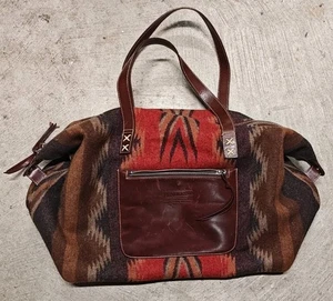 Vintage Pendleton Southwestern Blanket Wool Duffle Weekender Bag Free Shipping  - Picture 1 of 8