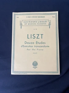 Liszt 12 Etudes D’Exécution Transcendsnte For The Piano 1967 Vol. 788 Rare Book  - Picture 1 of 11