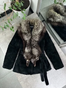 Abrigo de piel vintage para mujer talla L - Imagen 1 de 15