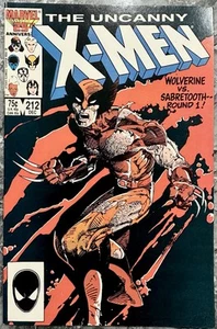 Uncanny X-men #212 Wolverine vs Sabretooth, Marvel VF- - Picture 1 of 20