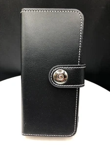 Black Leather Wallet Case with Card slot For Samsung Galaxy S10 (G973) - Picture 1 of 3