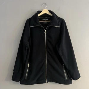 Calvin Klein Performance Jacke Damen Fleece Full Zip Taschen schwarz 2XL - Bild 1 von 13