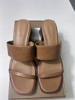 ¡Nuevo sin caja! $138 Madewell The Kaitlin Sandalia Tacón Bloque Desierto Camel Para Mujer Talla 7M Foto 1 de 4
