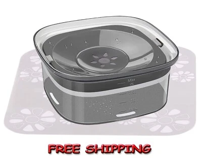 Cuenco de agua para perros y gatos, 2 L + alfombrilla de silicona, anti derrames, anti asfixia. ENVÍO GRATUITO Foto 1 de 4