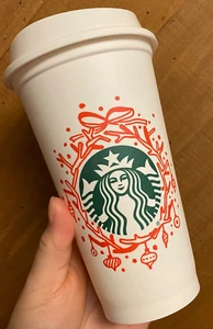 Vaso de plástico reutilizable Starbucks Christmas Holiday 2012 16 oz grande - Imagen 1 de 9